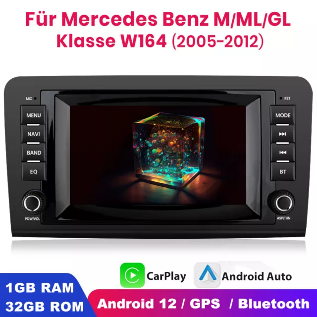 7" Für Mercedes Benz W164 GL320 ML350 X164 Autoradio Android 12.0 GPS Navi WIFI