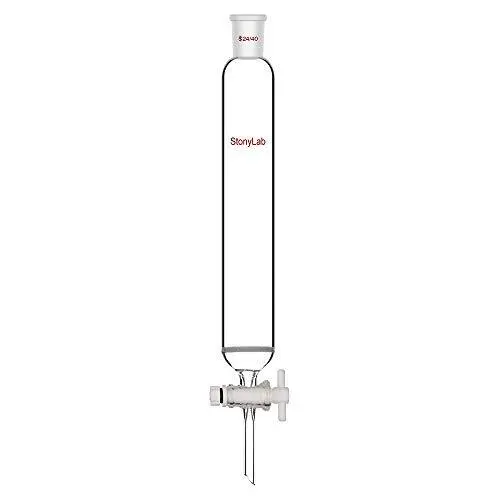 Glass Chromatography Column, Borosilicate Glass 24/40 Joint Chromatography