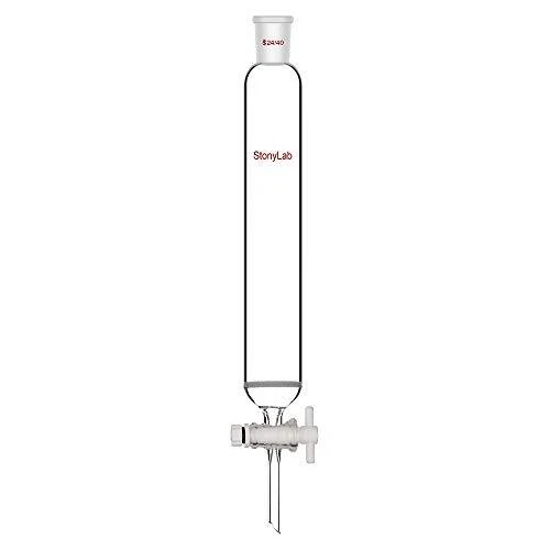 Glass Chromatography Column, Borosilicate Glass 24/40 Joint Chromatography