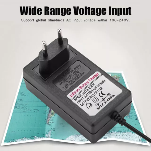 AC 100-240V DC 21V 2A Netzteil Für Lithium-ion Ladegerät Adapter Charger EU Hot