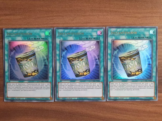 3x Yu-Gi-Oh! MAMA-DE080 Instantfusion Ultra Rare NM 1st Ed