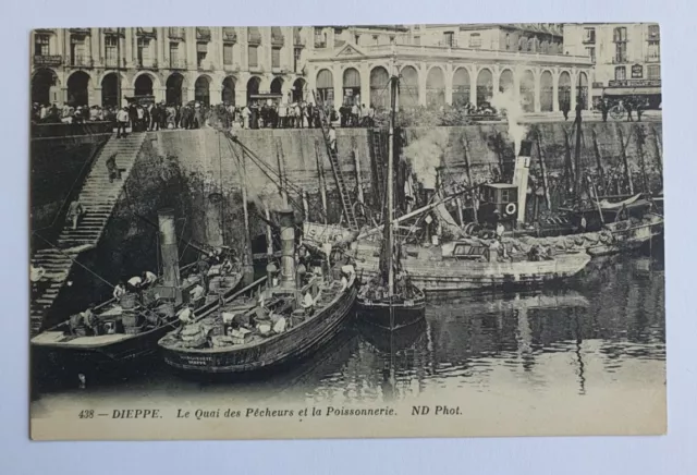 DIEPPE CPA Le quai des pêcheurs Carte Postale Ancienne PORT GRATUIT