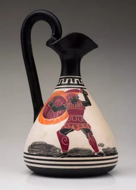 Ancient Greek Oil/Wine Jug Ewer Pitcher, hand decorated, (Reproduction)  500BC