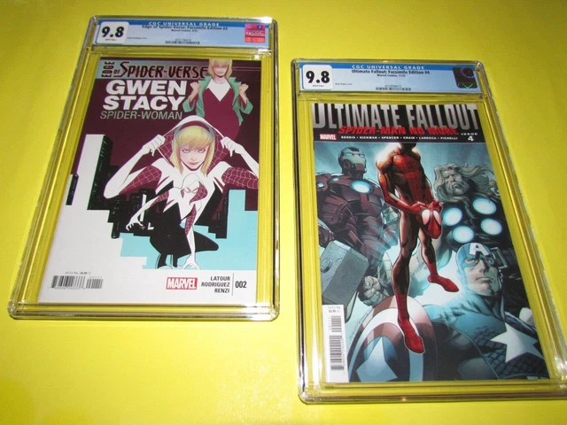 Edge of Spider-Verse #2.and Ultimate Fallout #4..Facsimile Edition.. CGC 9.8