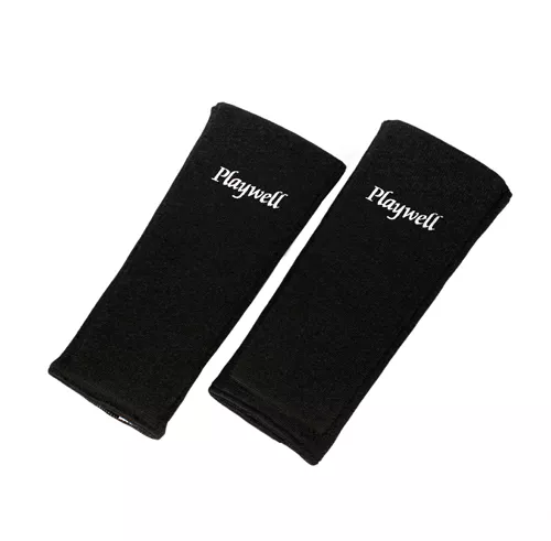 Playwell Negro Contacto Completo Antebrazo Acolchados Elástico Doble Guards Arm