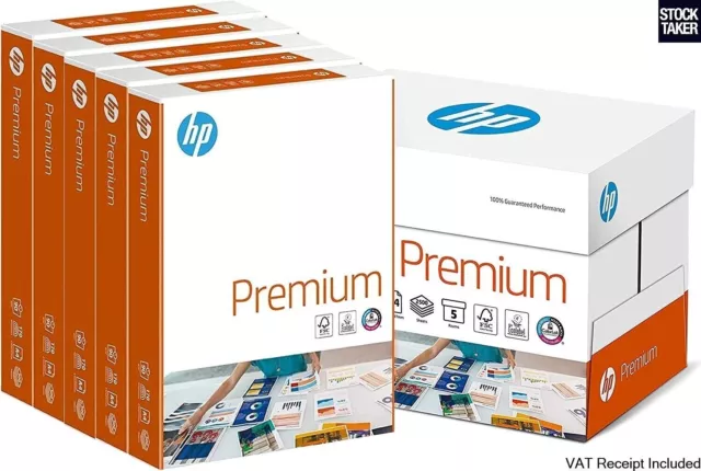 HP Premium A4 Copy Printer Paper 80gsm Bright White 2500 Sheets FULL BOX