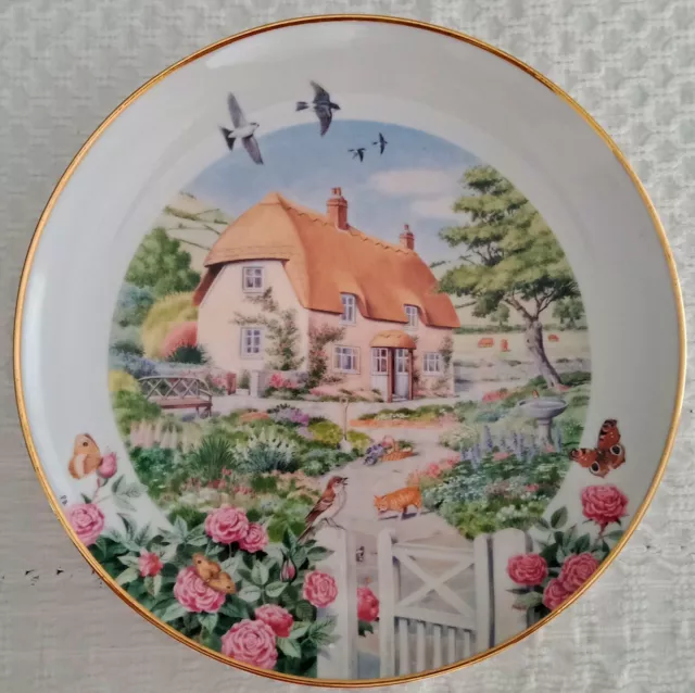 Franklin Mint Collectors plate 'ROSE COTTAGE' by Peter Barrett Brand new