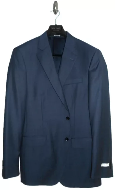 NWT Men's 42L 42T Long Tall Peter Millar Flynn Wool Sport Coat Solid Navy Blazer