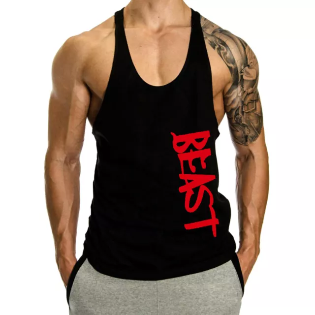 Men's Sleeveless Fitness Vest Training Singlet Gym Tank Top Muscle Athletic Vest