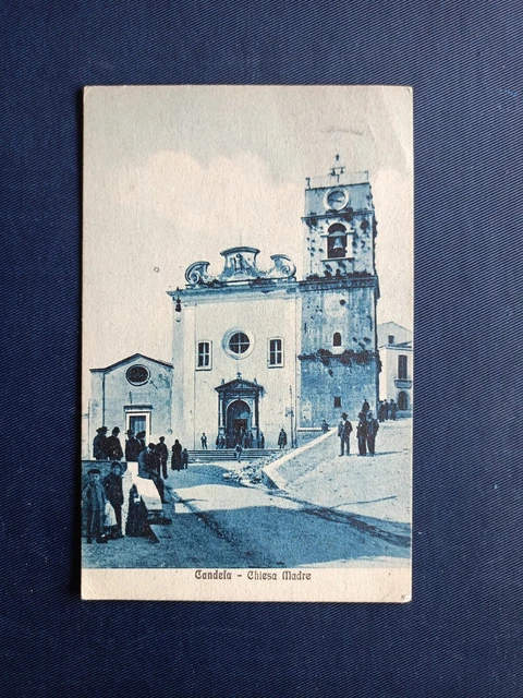 Cartolina  Candela - Chiesa Madre - Viaggiata 1929