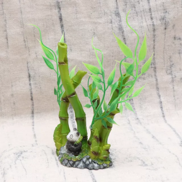 Aquarium Decor Plants Bamboo Forest Terrarium Green Decoration Plastic-SC