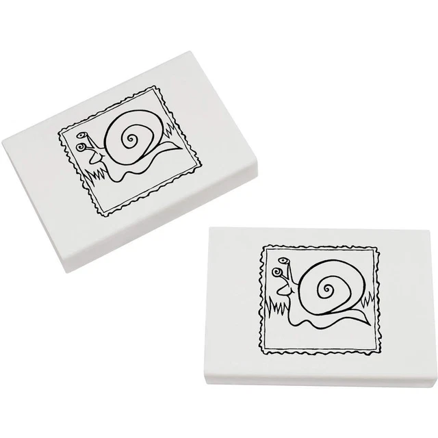 2 x 45 mm 'Schneckenstempel' Radierer/Gummi (ER00024535)