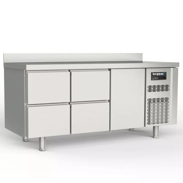 BERGMAN PROFILINE 700 Kühltisch 3-fach - 4 S / 1 T GN 1/1 + AK  Gastronomie