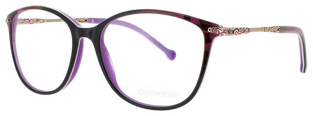 COCO SONG LONG-NIGHT-CV249.01-09 Eyeglasses Eye Glasses C01 BLACK Authentic New CoCo Song Clothing, Shoes & Accessories for Women on Sale up  main image 4