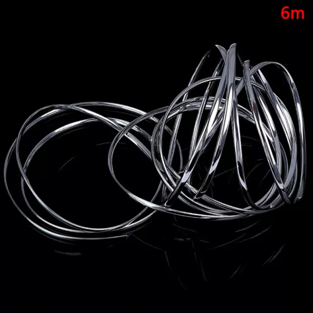 1 Roll 6M Car Door Moulding Strip Chrome Car Body Door Edge Moulding Trim St-MC