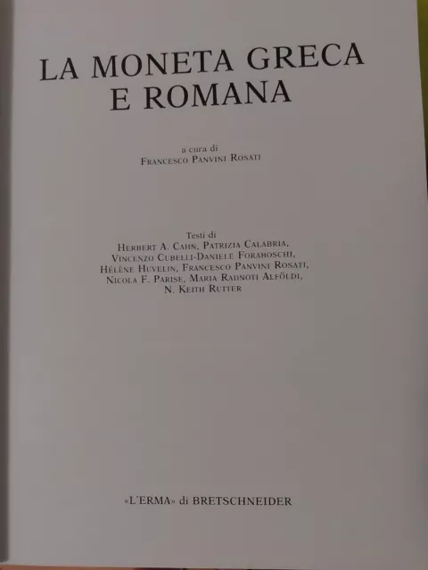 La Moneta Greca E Romana - L' Erma Bretschneider - Numismatica  Greek Roman Coin 2