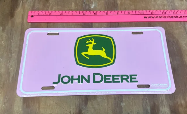 Pink John Deere  License Plate