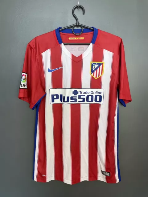 Atletico Madrid 2015/2016 Home Football Shirt Nike Soccer Jersey Size S Adult