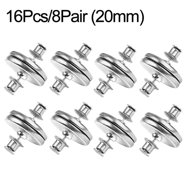 8 Pair Magnetic Curtain Clips Nail Free Button Buckle Clips Window Screen Decor