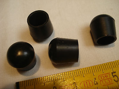 Patins de chaise embouts coiffants en PVC noir pour tube Ø18 mm lot de 16 