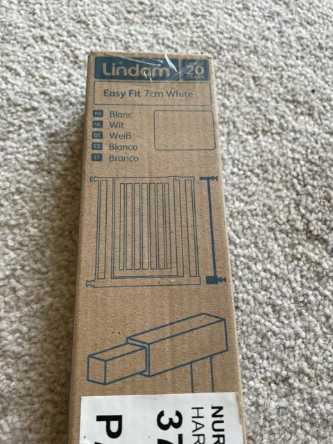 Lindam Easy Fit 7cm White Gate Extension - Brand new In Original Box