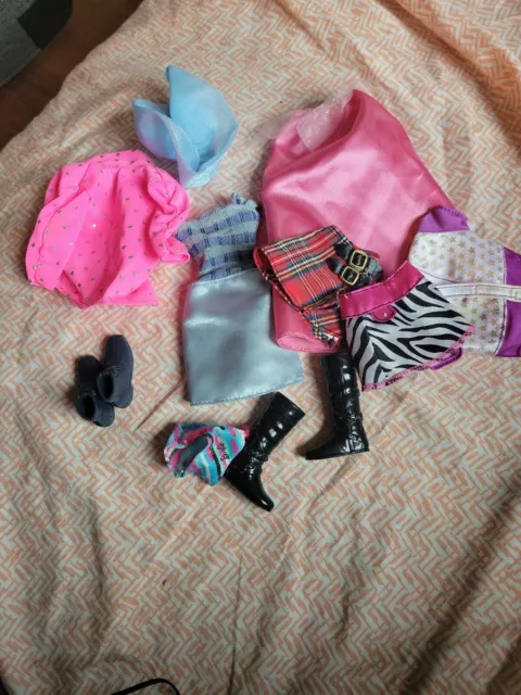 Vintage Barbie Size Doll Clothes Lot #30 Skirts Dress Jacket Boots
