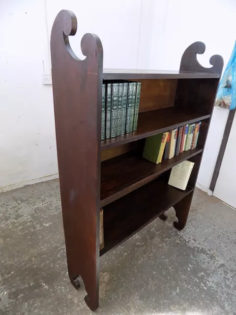 antique,freestanding,edwardian,large,mahogany,open front,adjustable,bookcase