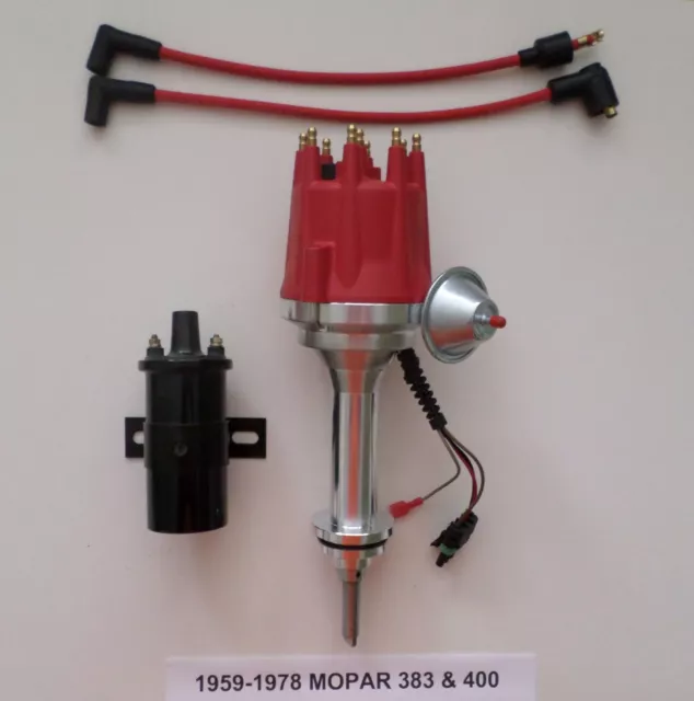 small cap MOPAR BIG BLOCK 59-78 383 400 PRO SERIES HEI RED Distributor +45K Coil