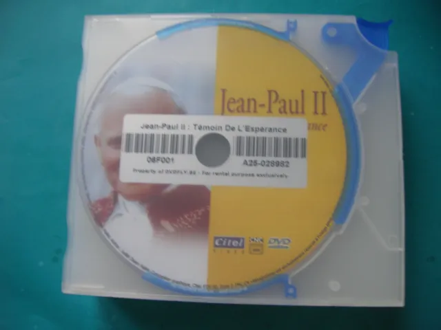 DVD  boitier slim  JEAN PAUL II TEMOIN DE L ESPERANCE (B32 d)