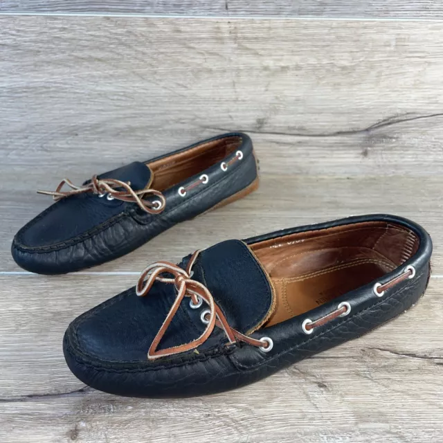 Vintage Polo Ralph Lauren Driving Shoe Moccasin Leather Bench Made In USA Sz 9.5