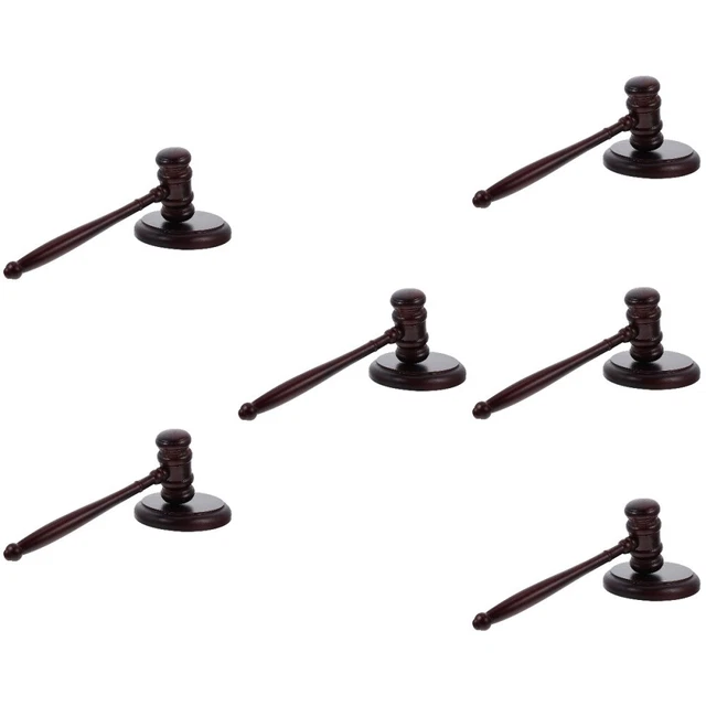6 Sets Kids Toy Gavel Judge's Hammer Children Gavels Mini Office Gift