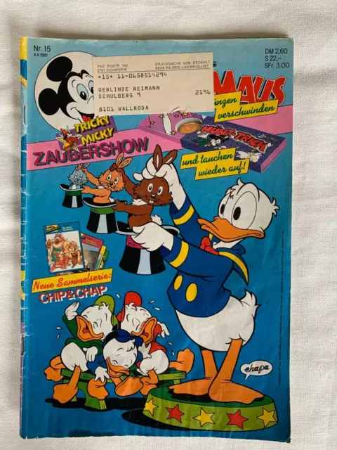 Walt Disneys Micky Maus Nr. 15 vom 4.4.1991 - Comic 1991 - Guter Zustand
