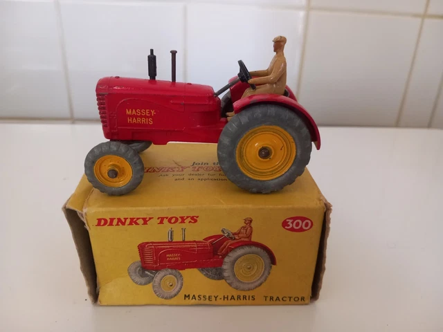 Boîte Dinky Toys N°300 Tracteur Massey Harris - Jouet Ancien Meccano - Vintage
