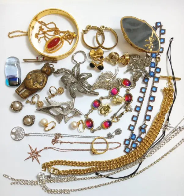 Vintage Costume Jewelry & Sterling Silver Job Lot CHOW's, Sarah Cov, Napier, 925