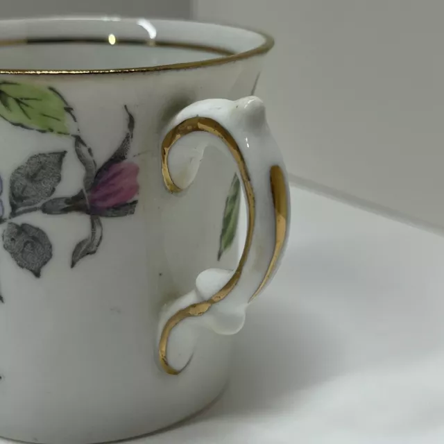 1900’s Floral Teacup & Saucer Porcelain Gold Trim Salisbury England Bone China 3