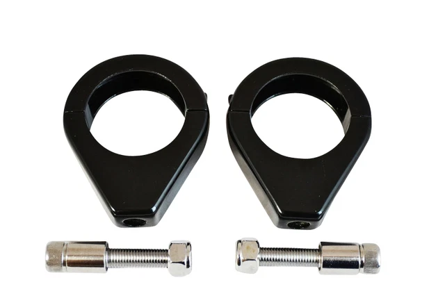 Supporti Faro Per Moto In Alluminio CNC - Diametro Forcella 56-57mm, Staffe Riposiziona Faro Con Attacchi Per Frecce Da 10mm, Kit Completo Con Protezioni In Gomma