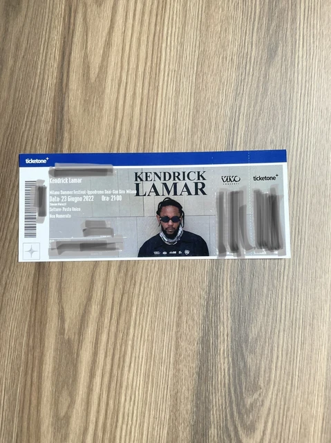 2 biglietti concerto  KENDRICK LAMAR Milano 23/06/22 - Posto Unico