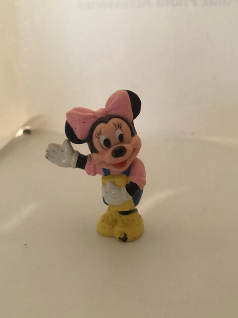 Vintage Minnie Mouse Disney Tennis Racquet Outfit Figure Cake Topper PVC 2" Toy