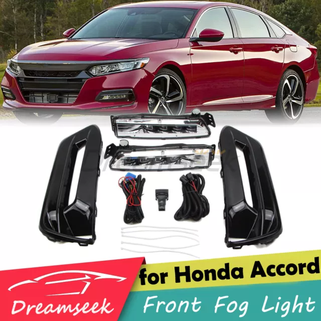 Brouillard Lumière Kit Pour Honda Accord 18-20 Avec Relais Interrupteur Câblage