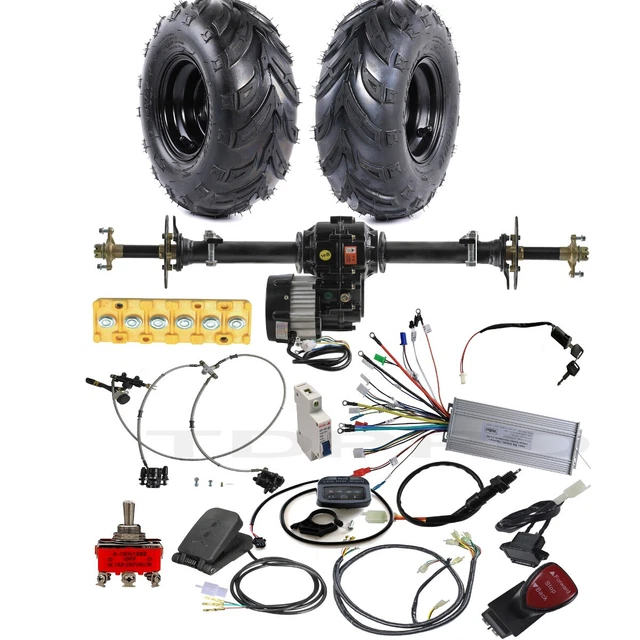 760MM REAR DIFFERENTIAL Axle Kit 6" Wheels+ 48V 1000W Electric Motor