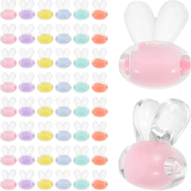 100 Pcs Rabbit Beads Decked Accessories Jewelry Accessories Bracelet