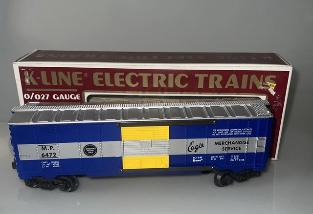 K-Line O/027 Gauge Missouri Pacific Lines K- 6472 Eagle Merchandise SRV OB Blue