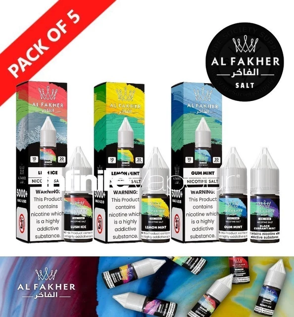 AL FAKHER 5000+ 10ml Nic Salt eliquid 20mg 50/50 - Delicious Shisha Flavour  Vape 5.95 - PicClick UK