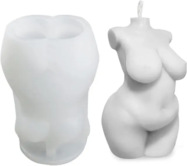 Molde de velas de silicona para mujer cuerpo humano molde hágalo usted mismo manualidades para hacer especial