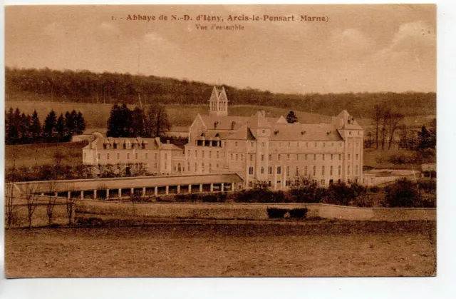 ARCIS LE PONSART - Marne - CPA 51 - vue de l'ensemble de l' Abbaye D'Igny