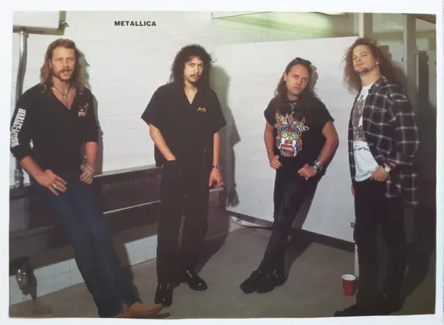 Metallica James Jason Kirk Lars / Poison Vintage Magazine Pinup Poster Clipping