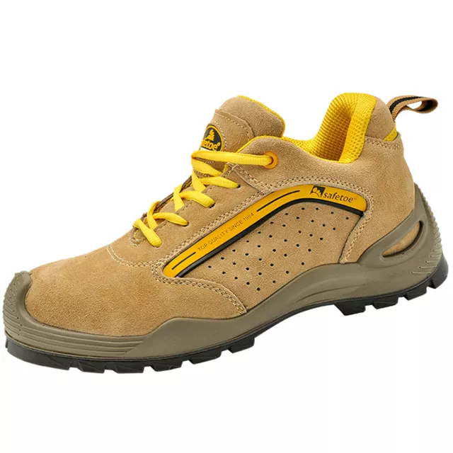 SAFETOE Safety Shoes Sneaker Water Resistant Steel Toe Anti-Nail Breathable