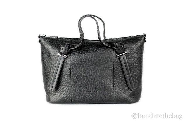 TED BAKER LONDON Olmia Small Black Knotted Handle Leather