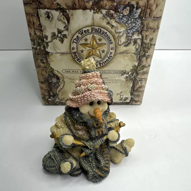 Boyds Bears-The Wee Folkstone Coll.-"Pearl Too"...The Knitter-item #-36501-1