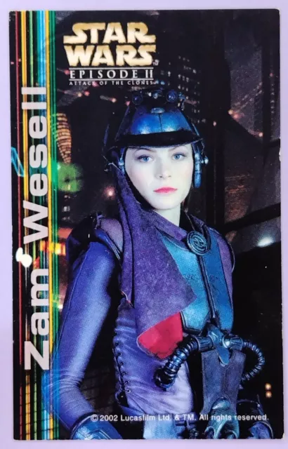 Zam Wesell Star Wars Episode II 2002 Attack of the Clones Cards Japanese